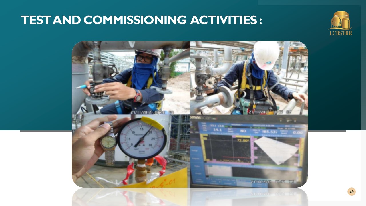 Test and commissioning activities